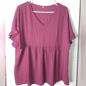 Purple/Lilac Babydoll Blouse